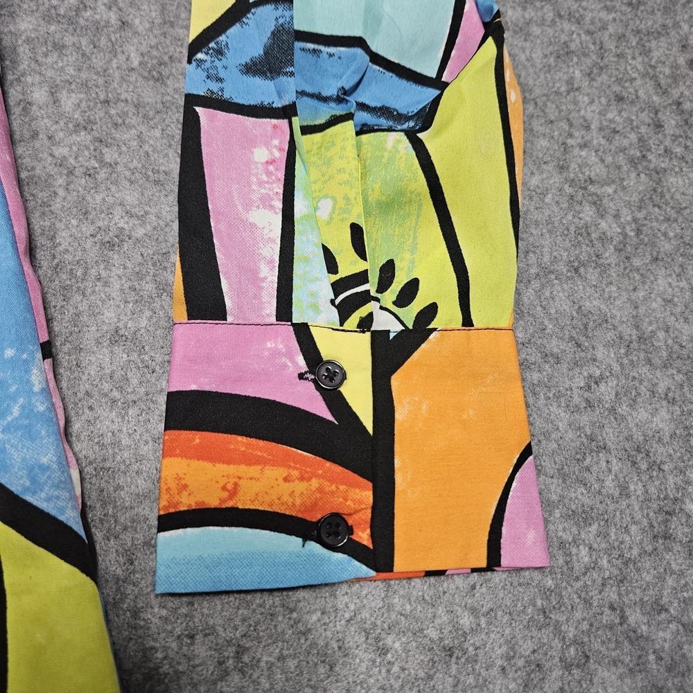 Live 4 Truth Colorful Wearable Art Button Up Midi‎ Shirt Dress Size Large - Picture 3 of 8